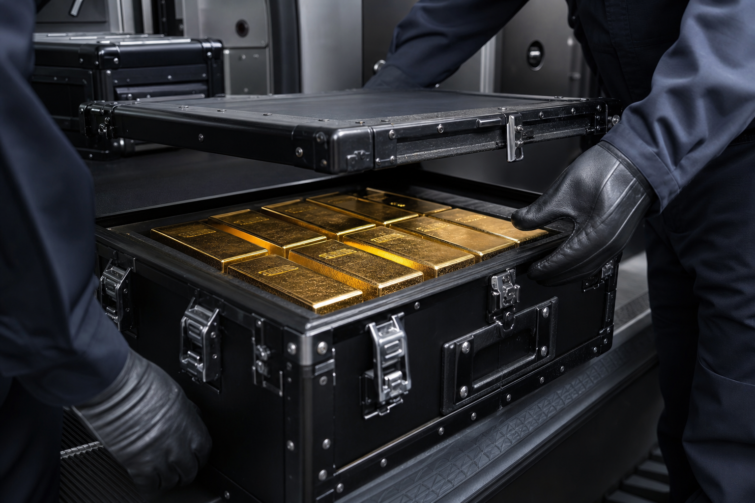 Insured secure transport of high-value gold assets